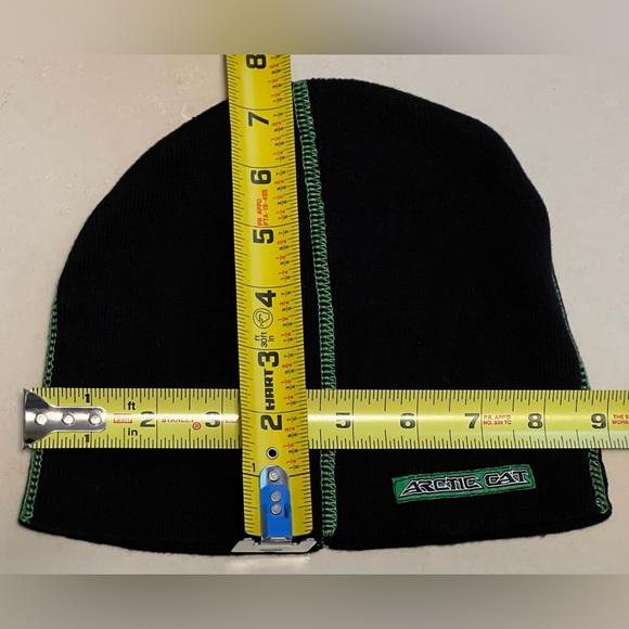 ☃️❄️Arctic Cat Beanie / Cap | Black with Green Accents - Picture 12 of 13